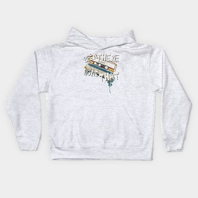 Been There Done That Retro 90s Cassette Mixtape Kids Hoodie by SkizzenMonster